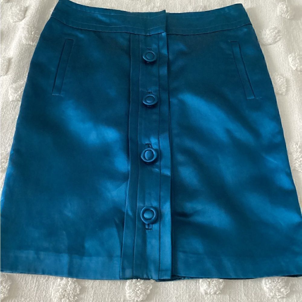 Reiss Sz 10 electric blue teal satin skirt